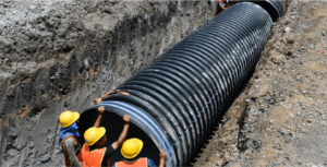 Instalacion de tubo Corrugado PEAD Stormtite en Proyecto de Ingenieria Hidraulica para Alcantarillado Pluvial Agua de Lluvia por Grupo Rivend Mexico