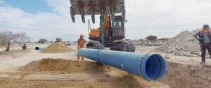 Instalacion de Molecor Tuberia de PVC Orientado Clase 500 con Proteccion Anticorrosion para Proyecto de Abastecimiento de Agua Potable distribuido por Grupo Rivend Mexico
