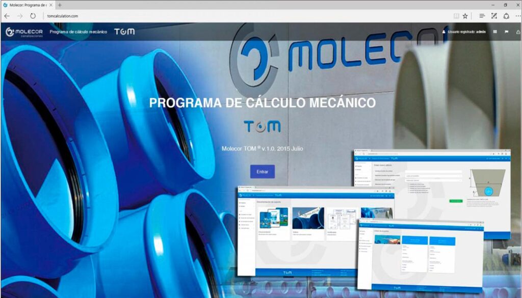 Herramienta MOLECOR TOM Para Diseño de Instalacion de Tuberias de PVC Orientado Clase 500 Anticorrosion