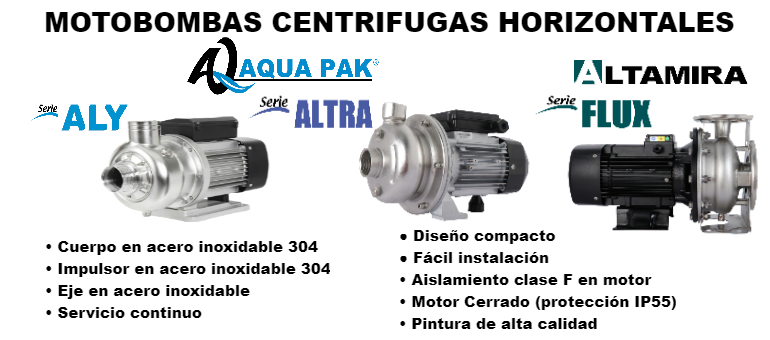 Motobombas de superficie centrifugas Horizontales de uso industrial - Grupo Rivend Mexico