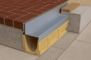 Brickslot de ACO Drain Drenaje Estético y Funcional para Pisos de Adoquines y Pavimentos por Grupo Rivend